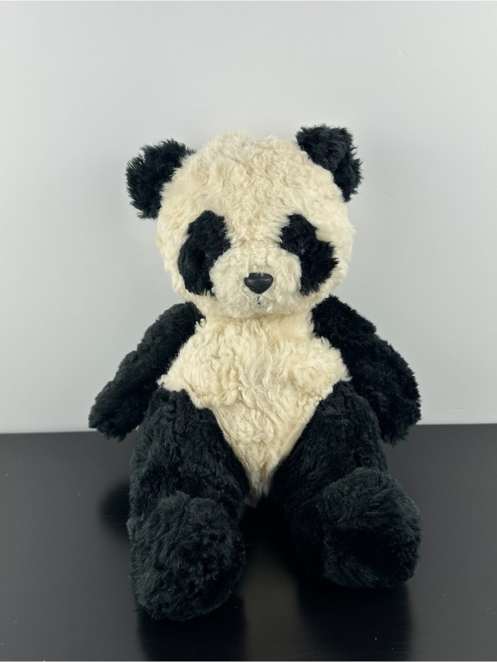 Russ Berrie Ping Panda Teddy Bear Cub 11” Black White Cream Plush Stuffed Animal